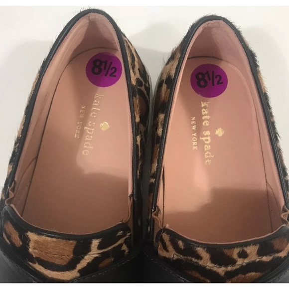 Kate Spade Slip On shoe leopard print bow NEW 8.5 - Picture 7 of 8